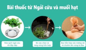 túi chườm ngải cứu muối